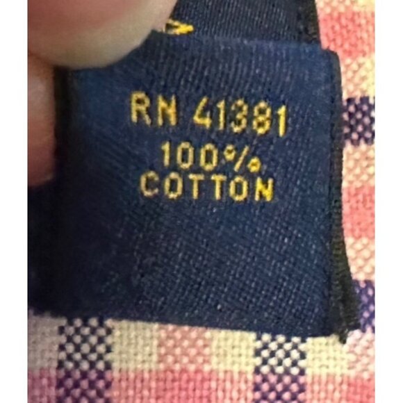Men's Ralph Lauren Brand Button-Down Shirt 100% Cotton Pink Plaid Size XL - Picture 11 of 16